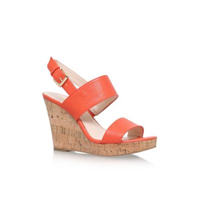 Nine West Red 'Lucini' high heel wedge sandals